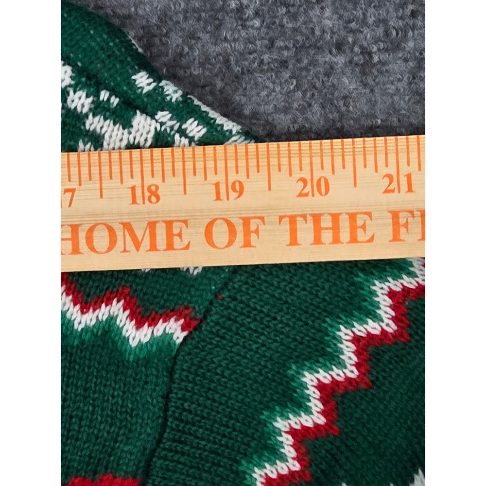 33 Degrees XXL Green Red Llama Ugly Christmas Sweater Women's Holiday‎ Knit Top - Picture 8 of 10